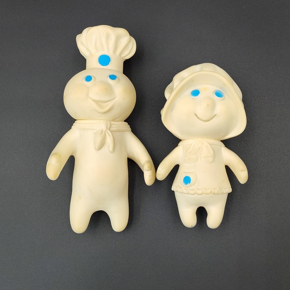Set-2 Pillsbury Doughboy Doughgirl Dolls VTG '71 '72 Popping Poppi BB37.0CA-3330